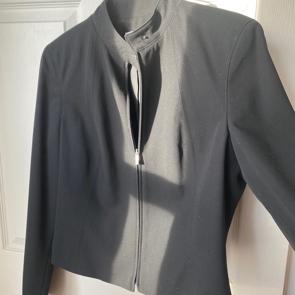 Calvin Klein Collarless Zippered Jacket - Picture 3 of 9